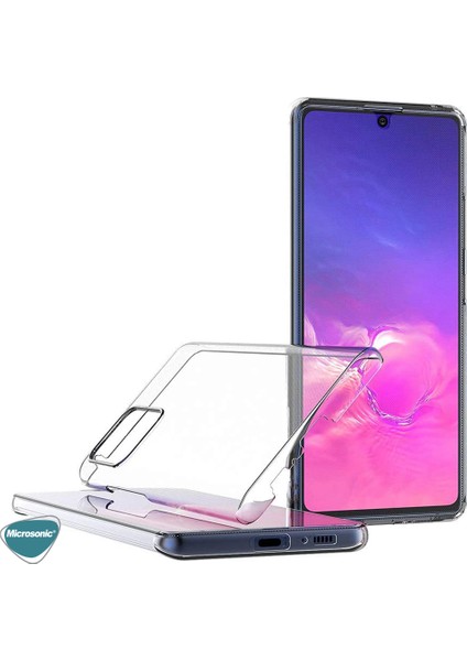 Samsung Galaxy A91 Kılıf 6 Tarafı Full Koruma 360 Clear Soft Şeffaf fiyatları