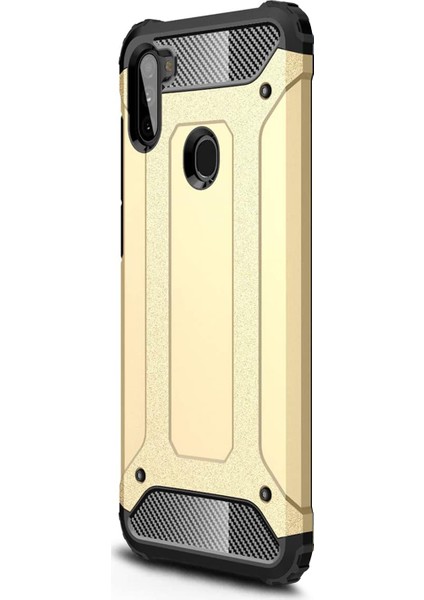 Samsung Galaxy M11 Kılıf Rugged Armor Gold