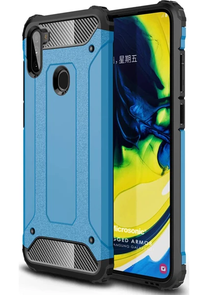 Samsung Galaxy M11 Kılıf Rugged Armor Mavi