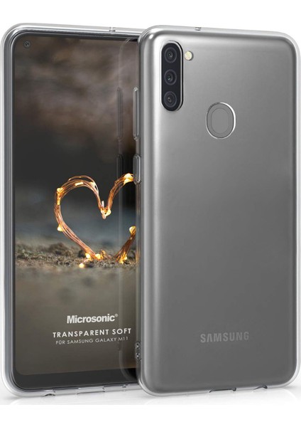 Samsung Galaxy M11 Kılıf Transparent Soft Şeffaf