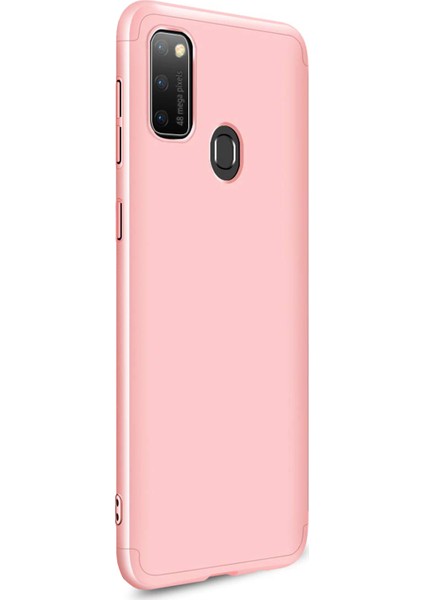 Samsung Galaxy M21 Kılıf Double Dip 360 Protective Rose Gold