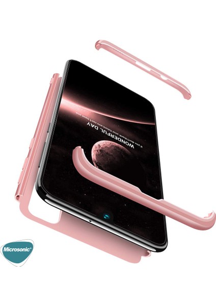 Samsung Galaxy M21 Kılıf Double Dip 360 Protective Rose Gold