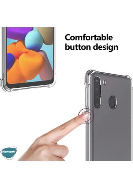 Shock Absorbing Kılıf Samsung Galaxy A21 Şeffaf