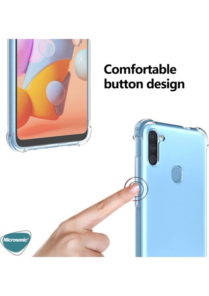 Shock Absorbing Kılıf Samsung Galaxy M11 Şeffaf