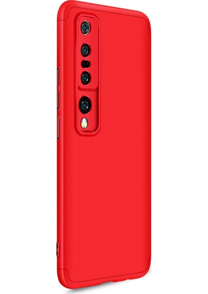 Xiaomi Mi 10 Kılıf Double Dip 360 Protective Kırmızı