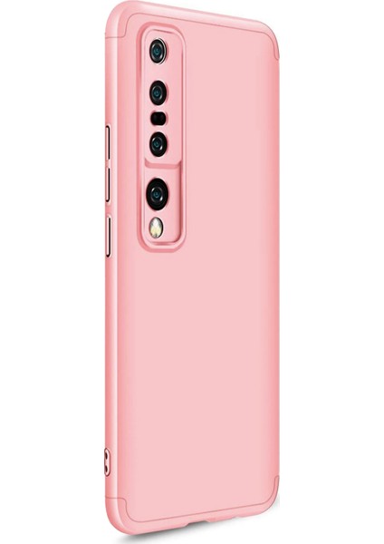 Xiaomi Mi 10 Kılıf Double Dip 360 Protective Rose Gold