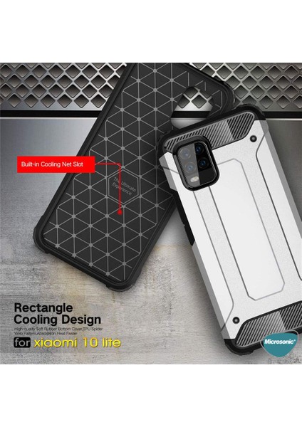 Xiaomi Mi 10 Lite Kılıf Rugged Armor Kırmızı