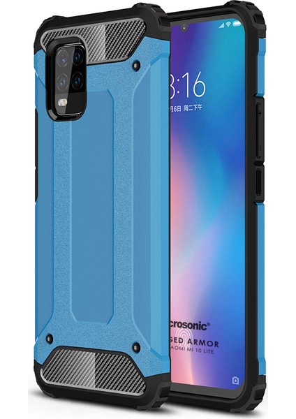 Xiaomi Mi 10 Lite Kılıf Rugged Armor Mavi