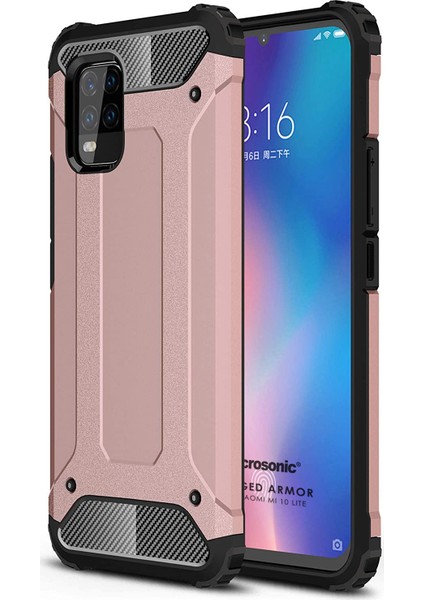 Xiaomi Mi 10 Lite Kılıf Rugged Armor Rose Gold