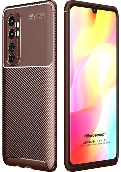 Xiaomi Mi Note 10 Lite Kılıf Legion Series Kahverengi