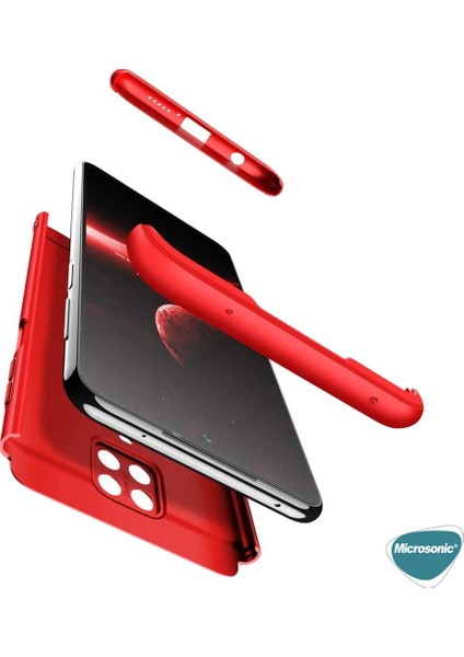 Xiaomi Redmi Note 9 Pro Kılıf Double Dip 360 Protective Kırmızı