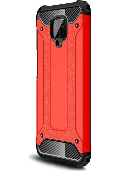 Xiaomi Redmi Note 9 Pro Kılıf Rugged Armor Kırmızı