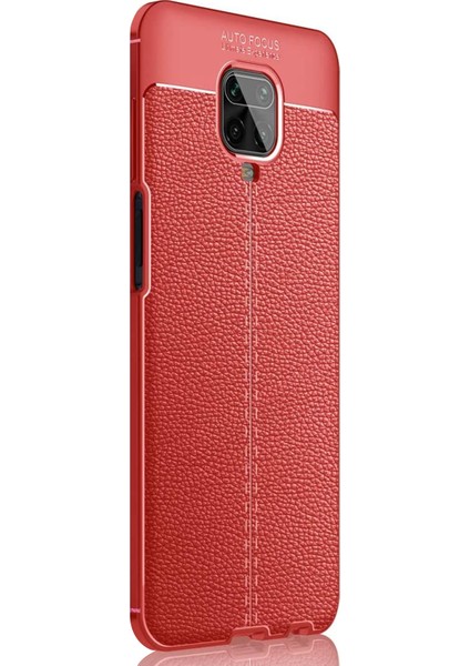 Xiaomi Redmi Note 9 Pro Max Kılıf Deri Dokulu Silikon Kırmızı fiyatları