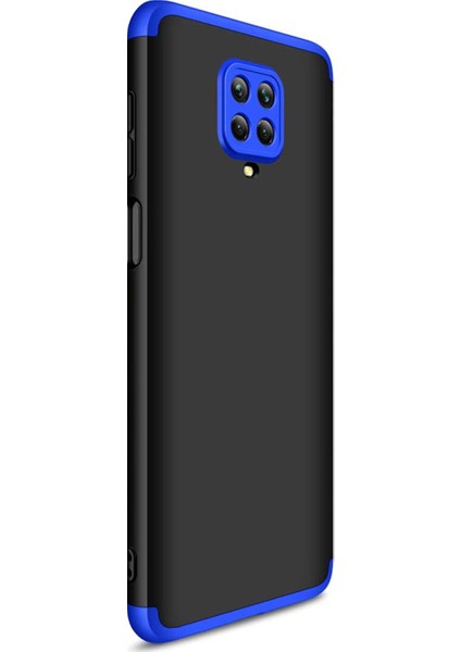 Xiaomi Redmi Note 9 Pro Max Kılıf Double Dip 360 Protective Siyah - Mavi