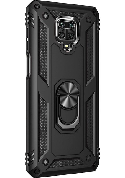 Xiaomi Redmi Note 9 Pro Max Kılıf Military Ring Holder Siyah fiyatları