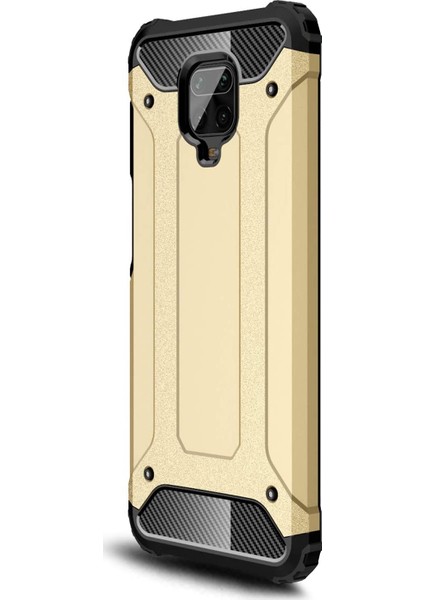 Xiaomi Redmi Note 9 Pro Max Kılıf Rugged Armor Gold