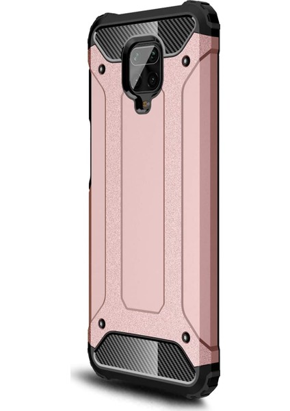 Xiaomi Redmi Note 9 Pro Max Kılıf Rugged Armor Rose Gold