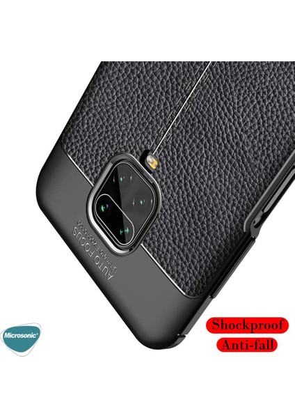 Xiaomi Redmi Note 9S Kılıf Deri Dokulu Silikon Kırmızı
