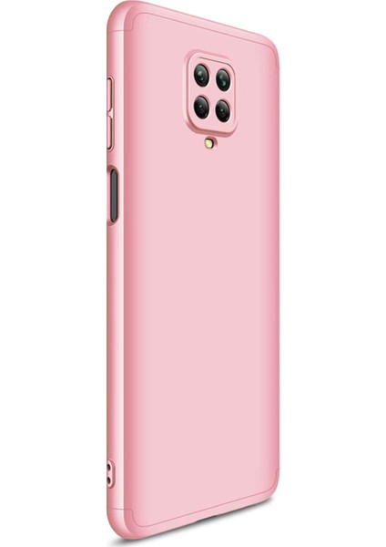 Xiaomi Redmi Note 9S Kılıf Double Dip 360 Protective Rose Gold