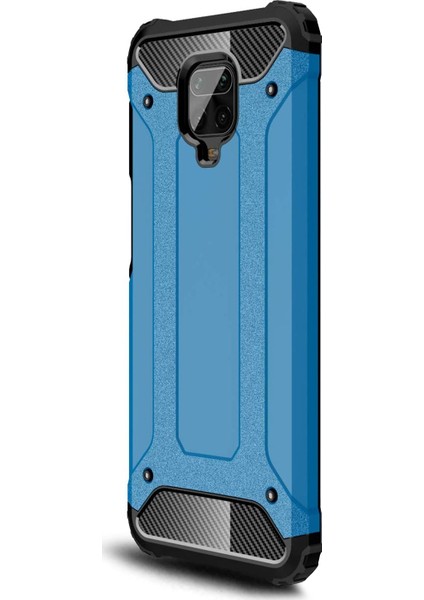 Xiaomi Redmi Note 9S Kılıf Rugged Armor Mavi