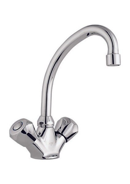 Topuz Tek Gövde Kuğu Lavabo Bataryası KLB01