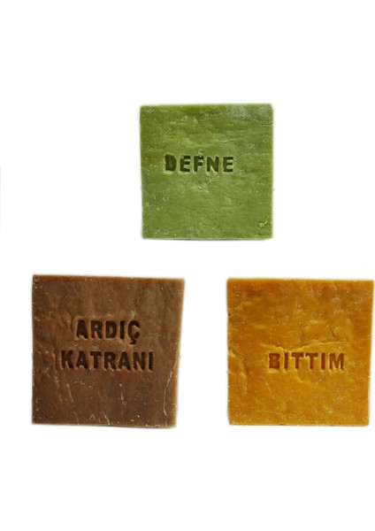 Ardıç Katranı Bıttım Sabunu ve Defne Sabunu 155 gr 3'lü Paket