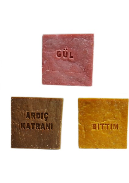 Ardıç Katranı Bıttım Sabunu ve Gül Sabunu 155 gr 3'lü Paket
