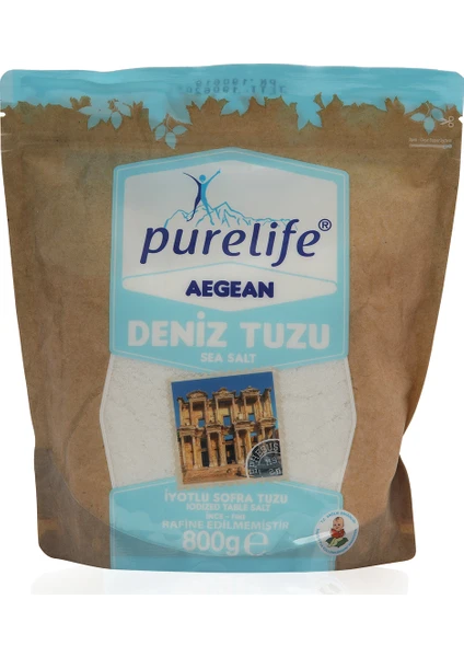 Pure Life Aegean İyotlu İnce Deniz Tuzu 800g