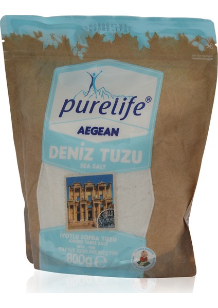 Pure Life Aegean İyotlu İnce Deniz Tuzu 800g