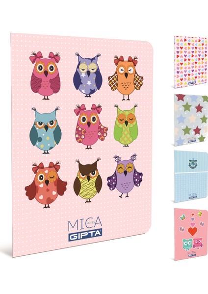 Mıca Tel Dikiş PP Kpk Defter A5 80 Yaprak Kareli - 5'li
