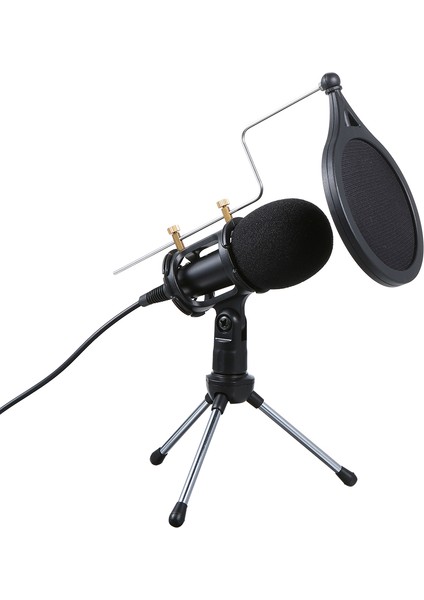 Kablolu Kondenser Mikrofon Ses 3.5 mm Stüdyo Mic Vokal (Yurt Dışından)