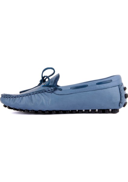 Sail Lakers Kot Mavi Deri Erkek Loafer