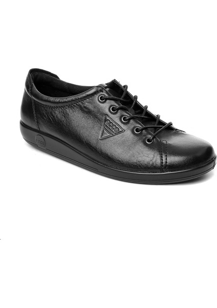 Siyah Kadın Oxford / Ayakkabı 20650356723 Ecco Soft 2.0 Black Wıth Black Sole
