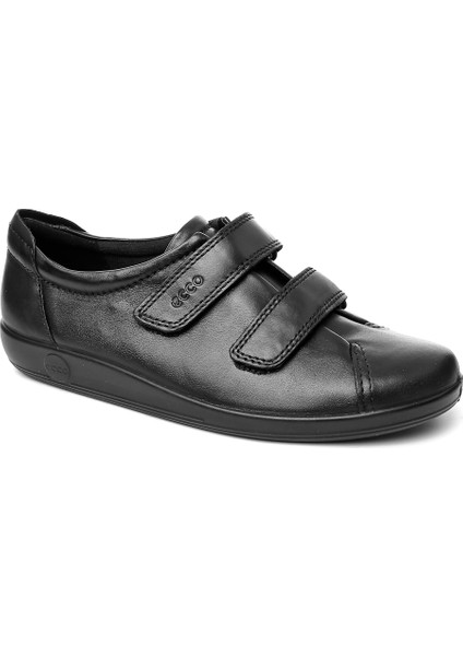 Siyah Kadın Oxford / Ayakkabı 20651356723 Ecco Soft 2.0 Black Wıth Black Sole