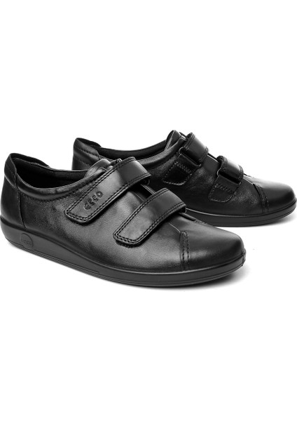 Siyah Kadın Oxford / Ayakkabı 20651356723 Ecco Soft 2.0 Black Wıth Black Sole