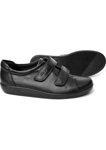 Siyah Kadın Oxford / Ayakkabı 20651356723 Ecco Soft 2.0 Black Wıth Black Sole