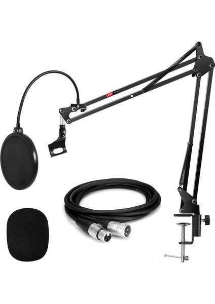 Nb39PSX Set Stüdyo Masa Mikrofon Standı Pop Filtre XLR Kablo
