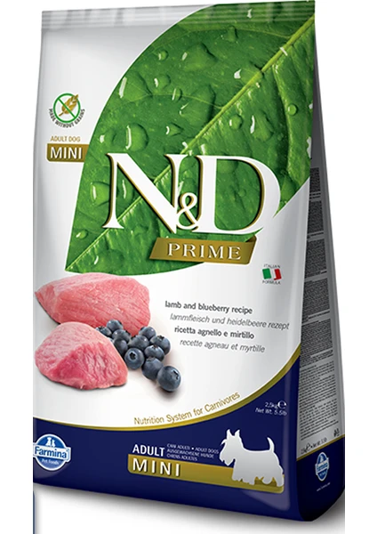 N&d Prime Tahılsız Kuzu Etli Adult Mini Köpek Maması 2,5 kg