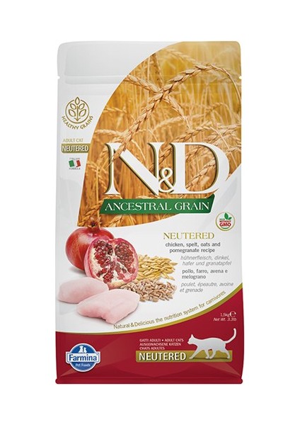 Ancestral Tavuk Etli Narlı Kısır Kedi Maması 5 kg