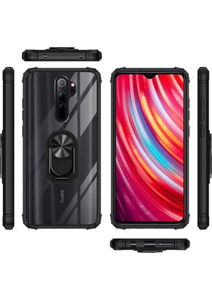 Xiaomi Redmi Note 8 Pro Kılıf Zore Yüzüklü Standlı Kapak