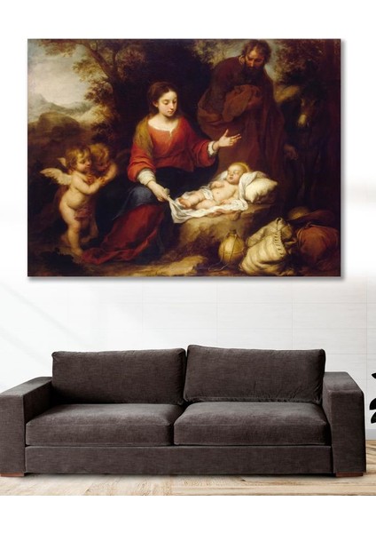 90 x 130 Dekoratif Rönesans Duvar Kanvas Tablo