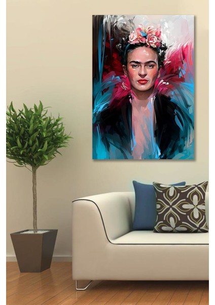 70 x 100 Dekoratif Frida Kahlo Duvar Kanvas Tablo