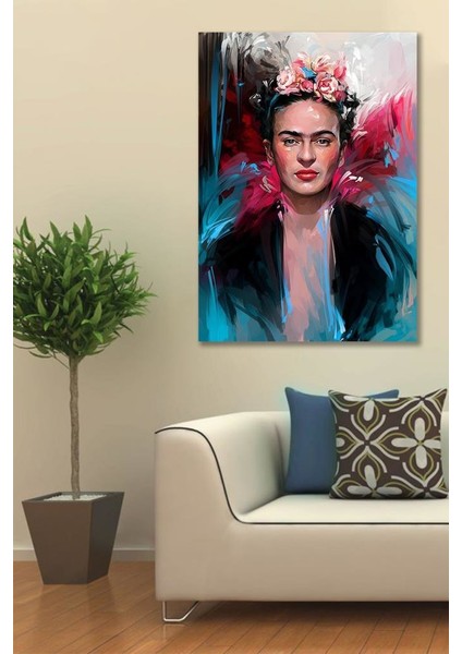 50 x 70 Dekoratif Frida Kahlo Duvar Kanvas Tablo