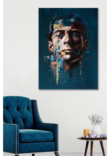 50 x 70 Mavi Profil Duvar Kanvas Tablo