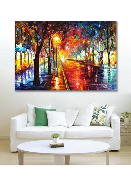 50 x 70 Işıltılı Sokak Duvar Kanvas Tablo