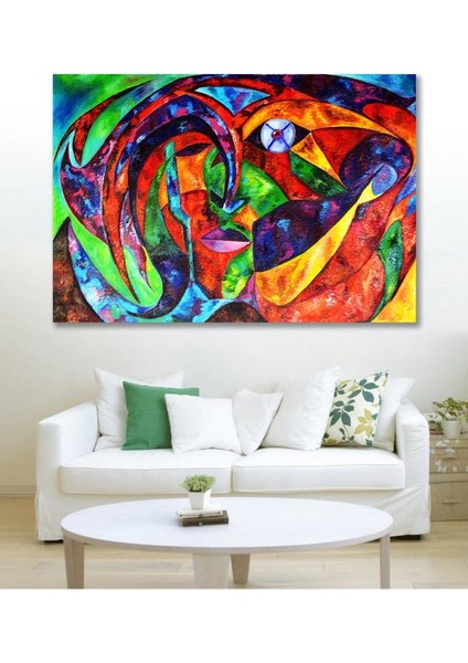 50 x 70 Dekoratif Rengarenk Duvar Kanvas Tablo