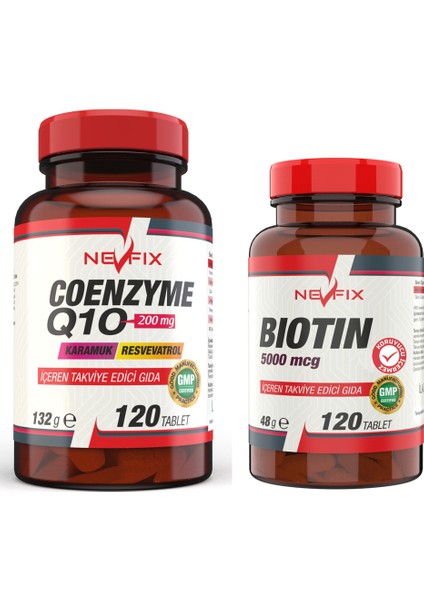 Coenzyme 200 Mg 120 Tablet Biotin 5000 Mcg 120 Tablet