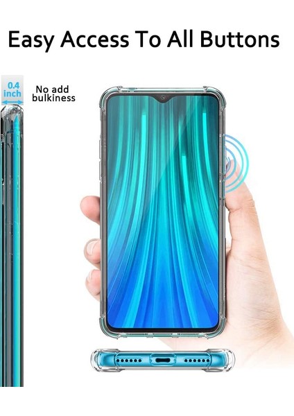 Xiaomi Redmi Note 8 Köşe Korumalı Darbeye Dayanıklı Şeffaf Koruyucu Kılıf fiyatları