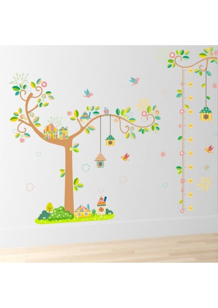 Kt Decoration Ağaç ve Kuşevleri Bebek ve Çocuk Odası Boy Ölçer Pvc Duvar Sticker fiyatları