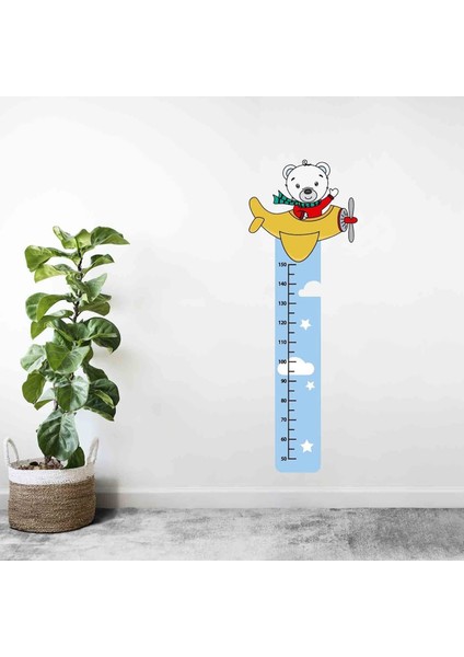 Kt Decoration Sevimli Pilot Ayıcık Boy Ölçer Gelişim Tablosu Sticker